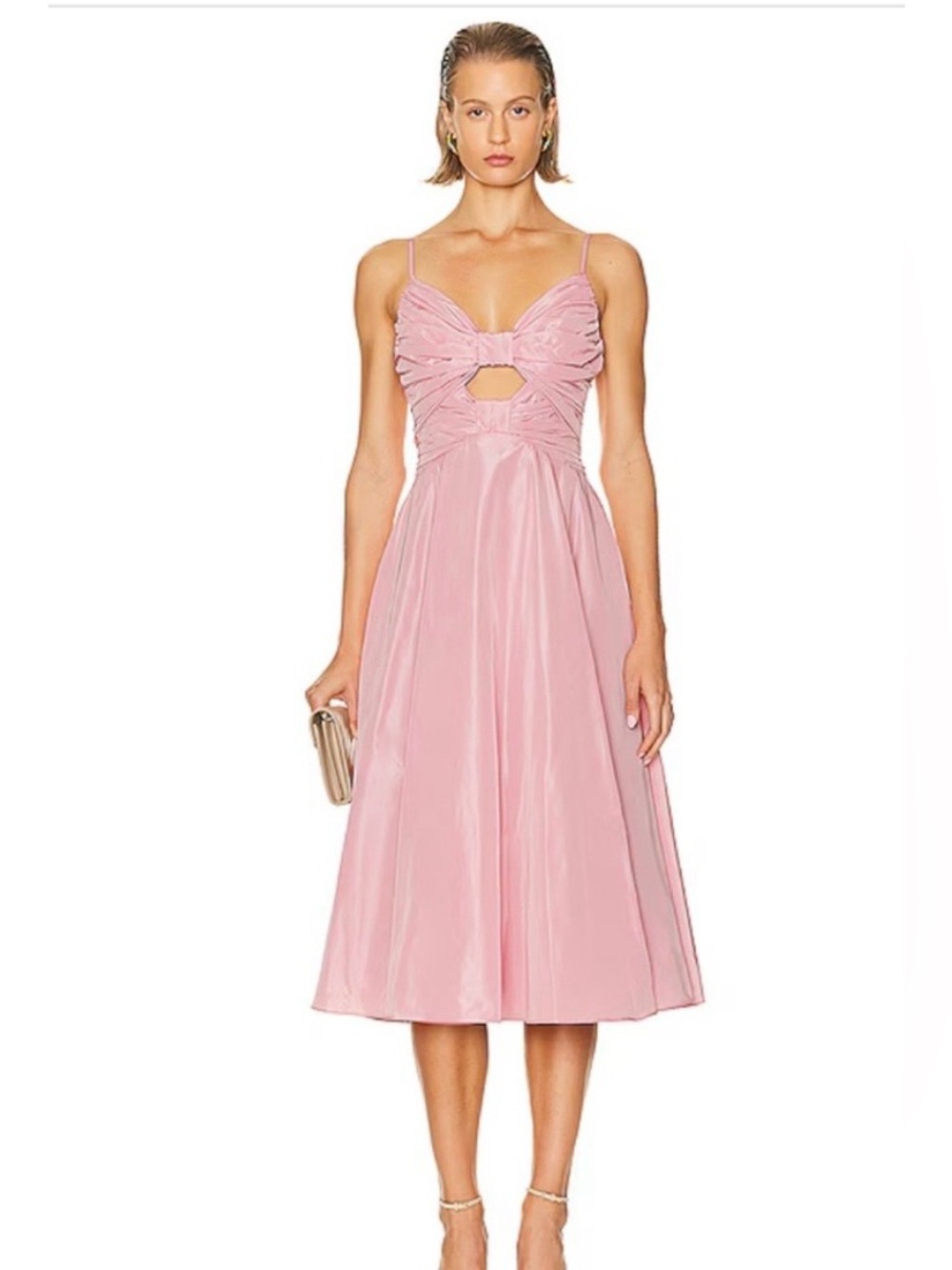 Staud Pink Cherry Blossom Dayanara Dress